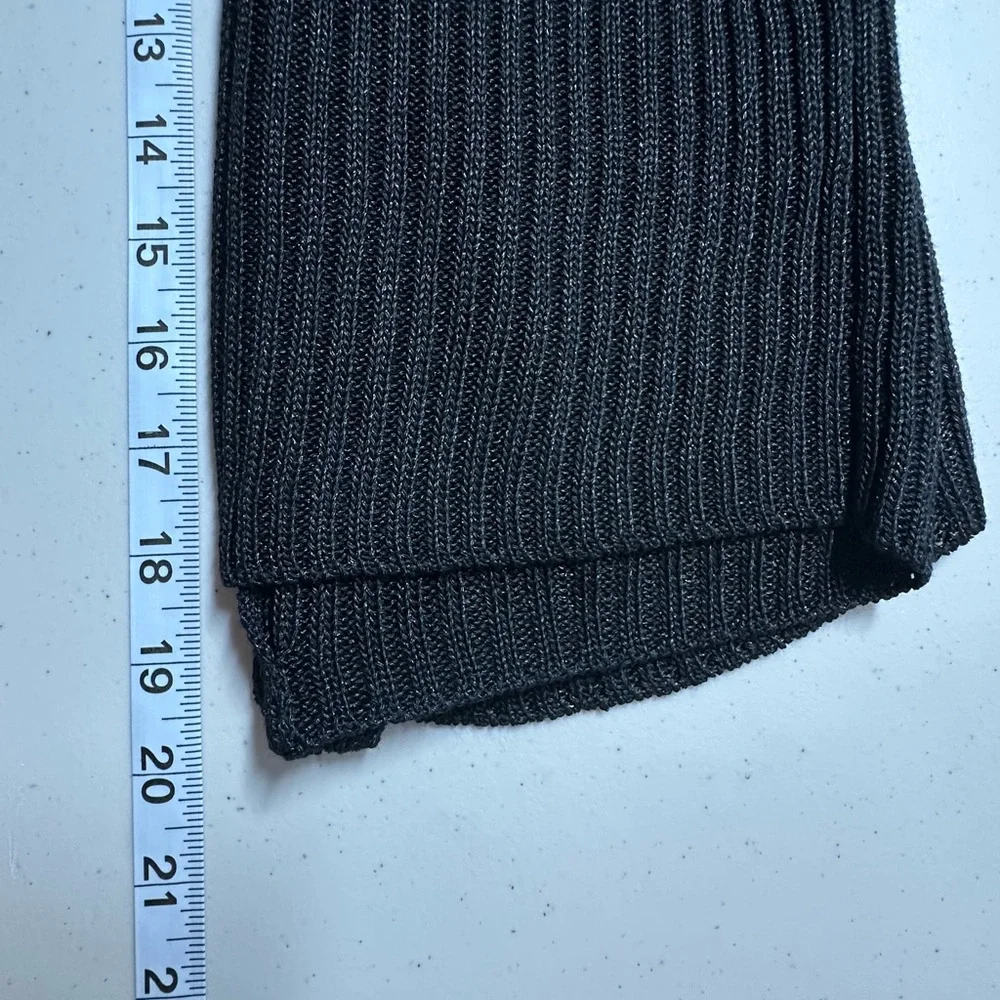 Free People‎ Game On Ribbed Cardigan Size XS Black Basic Staple Minimalist